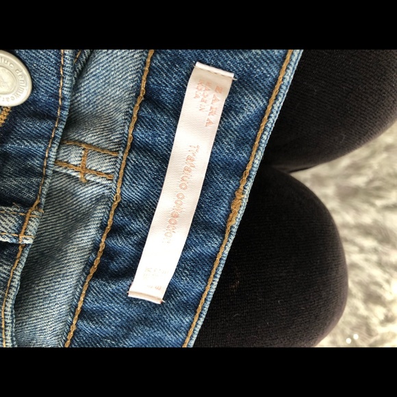 ZARA Trafaluc Denin Skirt with pearls size s - Picture 4 of 4